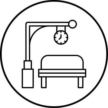 Demiryolu simgesinin vektör illüstrasyonu