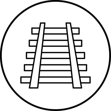 Demiryolu simgesinin vektör illüstrasyonu