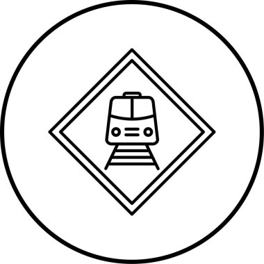 Bir yol simgesinin vektör illüstrasyonu