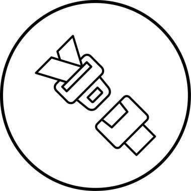 Emniyet kemeri simgesinin vektör çizimi