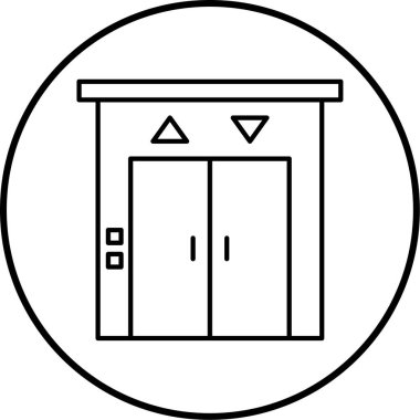 Asansör simgesinin vektör çizimi