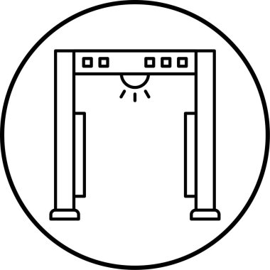 Bir metal detektör simgesinin vektör çizimi