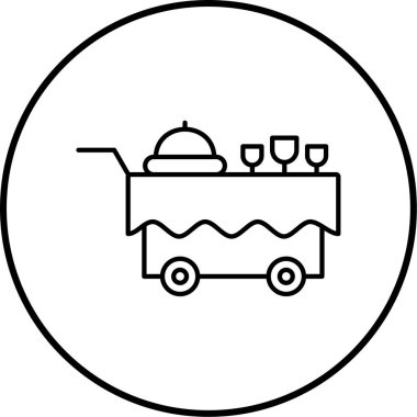 Eşsiz yemekler. Web simgesi basit illüstrasyon