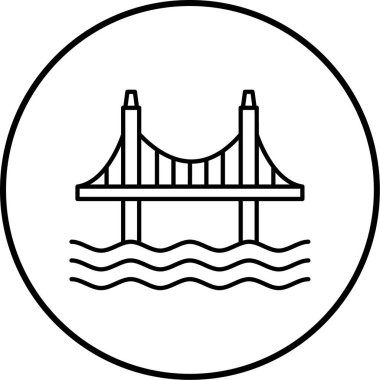 Köprü. Web simgesi basit tasarım