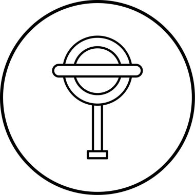 Yol işareti simgesinin vektör illüstrasyonu