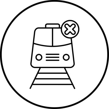 tren. Web simgesi basit illüstrasyon