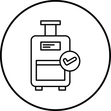 seyahat valizi ikon vektör çizimi