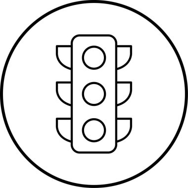 Trafik ışıkları simgesi, vektör çizimi