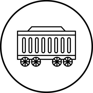 Demiryolu taşımacılığının illüstrasyon vektör simgesi 