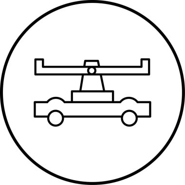 Bir ölçek simgesinin vektör illüstrasyonu