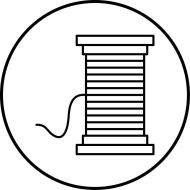 Bir iplik simgesinin vektör illüstrasyonu