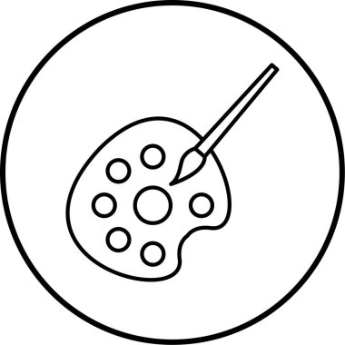 Palet simgesinin vektör illüstrasyonu