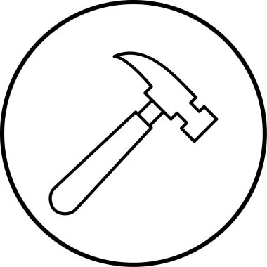 Çekiç. Web simgesi basit tasarım