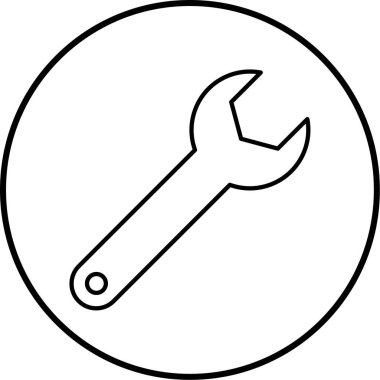 İngiliz anahtarı. Web simgesi basit illüstrasyon