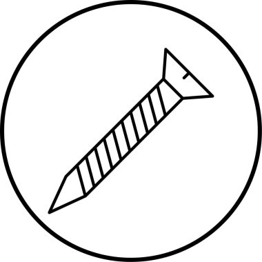 Bir vida simgesinin vektör illüstrasyonu