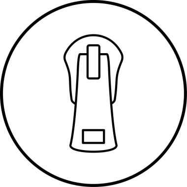 Bir fermuar simgesinin vektör çizimi