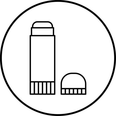 Bir termos simgesinin vektör illüstrasyonu