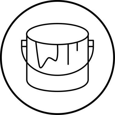 Bir kova simgesinin vektör illüstrasyonu