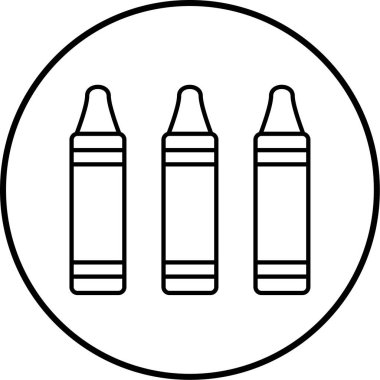 Pastel boya basit tasarım vektör çizimi