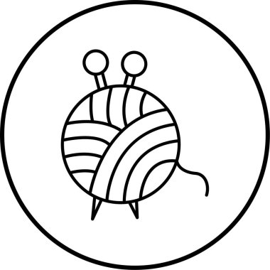 İplik simgesinin vektör illüstrasyonu