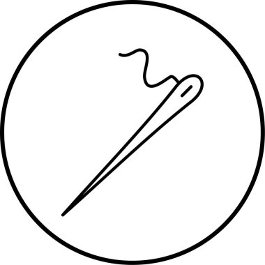 İğne. Web simgesi basit illüstrasyon