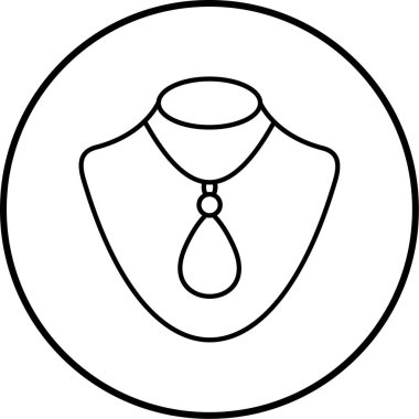 Kolye. Web simgesi basit illüstrasyon