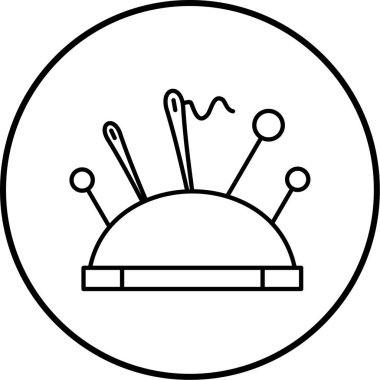 İğne. Web simgesi basit illüstrasyon