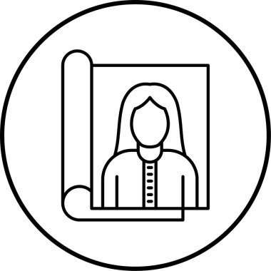 Moda tarzında izole edilmiş kadın simgesi