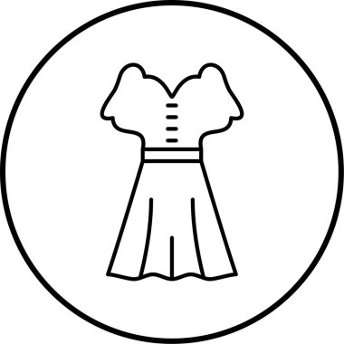 Elbise. Web simgesi basit illüstrasyon