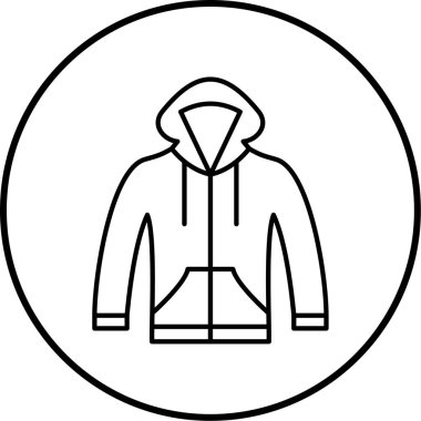 Kapüşonlu. Web simgesi basit illüstrasyon