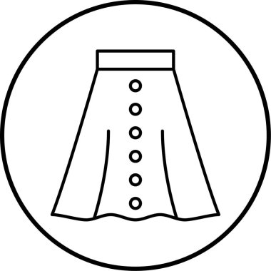 Bir etek simgesinin vektör illüstrasyonu
