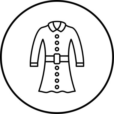 Benzersiz elbise çizgisi vektör simgesi