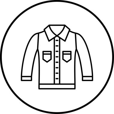 Ceket. Web simgesi basit tasarım 