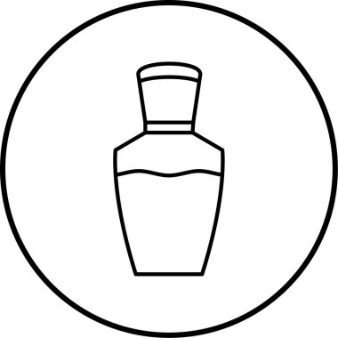 Güzel kadın parfümünün vektör çizimi