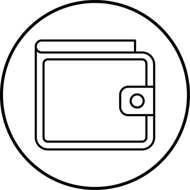 Cüzdan. Web simgesi basit illüstrasyon