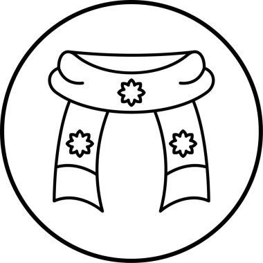 Bir Noel şapkasının vektör illüstrasyonu