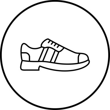 Ayakkabı simgesinin vektör illüstrasyonu