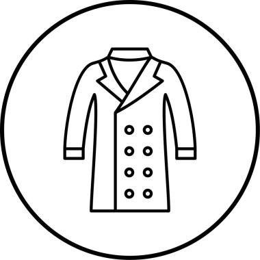 Ceket. Web simgesi basit illüstrasyon 