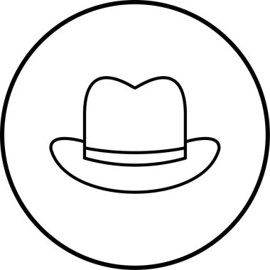 Şapka. Web simgesi basit illüstrasyon