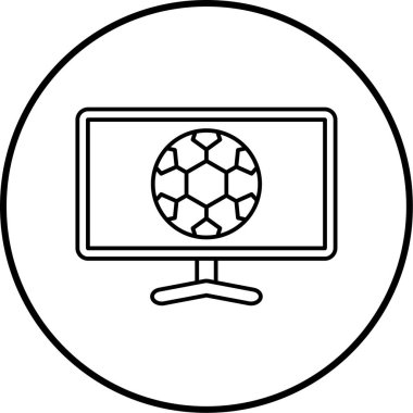 Top ekranda. Web simgesi vektör illüstrasyonu 