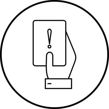 Sarı kart. Basit illüstrasyon