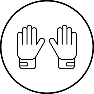 Bir el simgesinin vektör illüstrasyonu