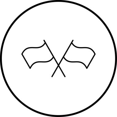 Bayrak simgesinin vektör illüstrasyonu