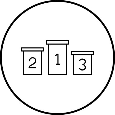 Podyum. Web simgesi basit illüstrasyon