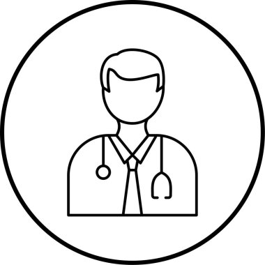 Bir doktor simgesinin vektör çizimi