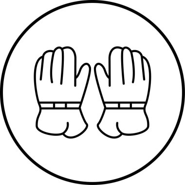 Eldiven. Web simgesi basit illüstrasyon