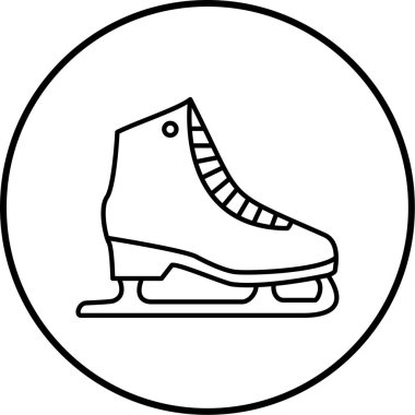 Buz pateni simge vektör çizim