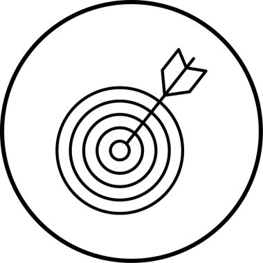 Hedef. Web simgesi basit illüstrasyon