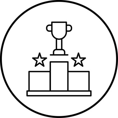 Kupa. Web simgesi basit illüstrasyon