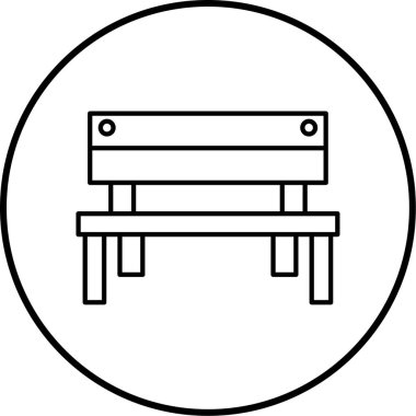 Yedek kulübesi Web simgesi basit illüstrasyon